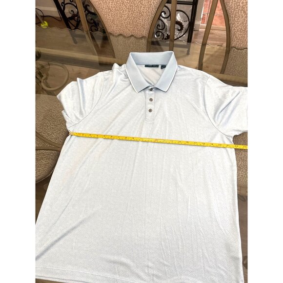 Perry Ellis Mens Light Blue Polo Shirt Size XL Slim Fit Polyester Blend - Picture 5 of 6